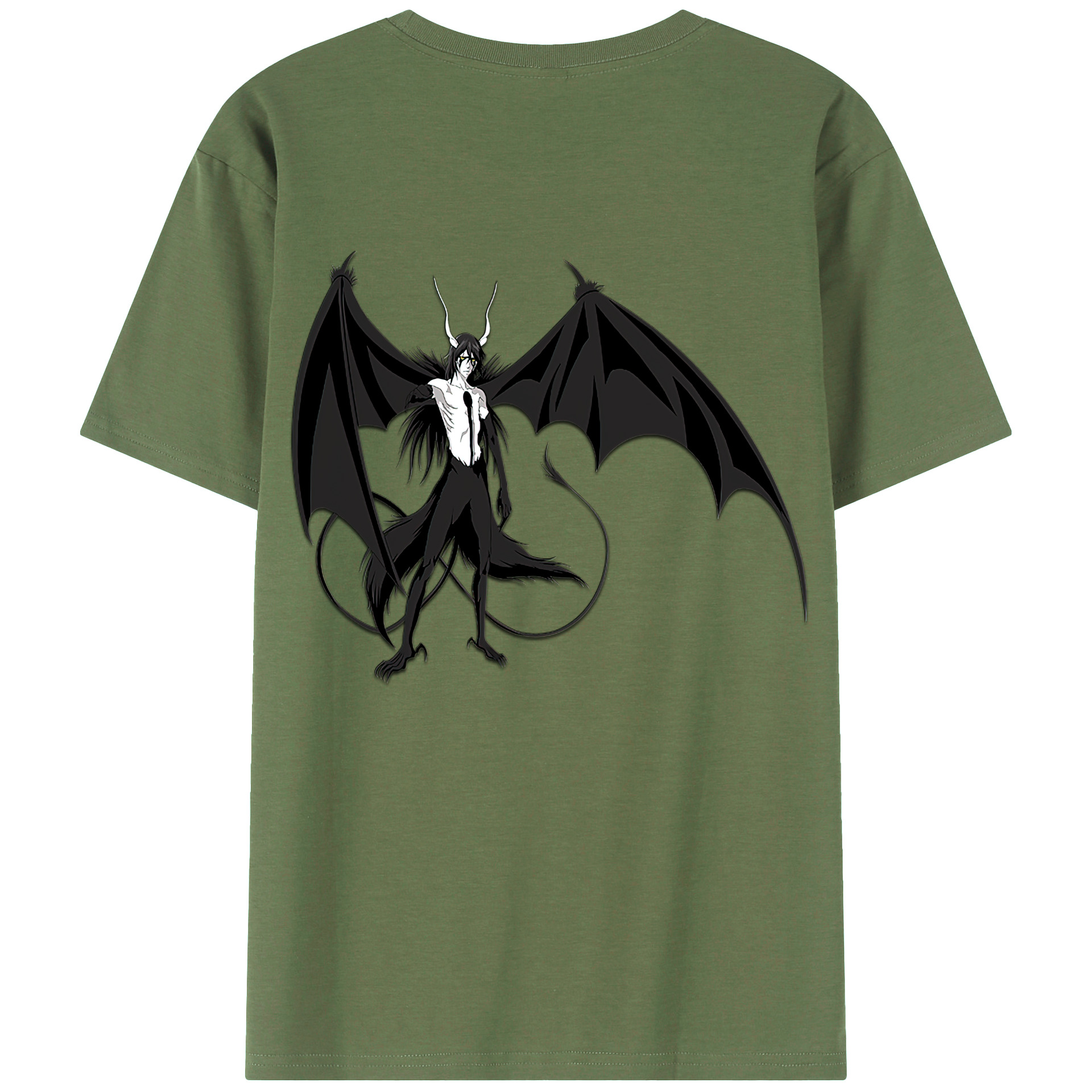 （画像用） ブリーチ ウルキオラ·シファー BLEACH Ulquiorra cifer 綿100％ メンズ半袖Tシャツ（バックプリント） 通気性